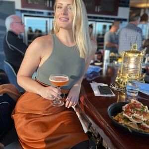 Stylish silk Orange Skirt